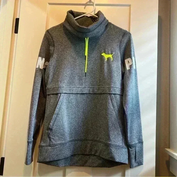 victoria secret Pink Ultimate Gray Sweatshirt Size XS - Picture 1 of 10